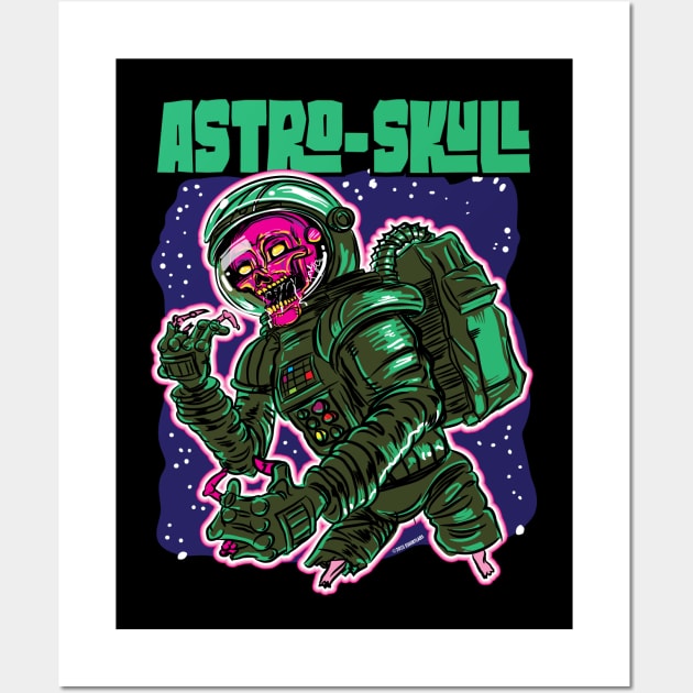 Astro-Skull Zombie Astronaut Wall Art by eShirtLabs